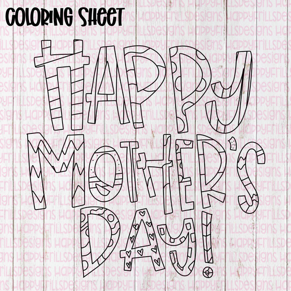 Happy Mother’s Day Coloring page