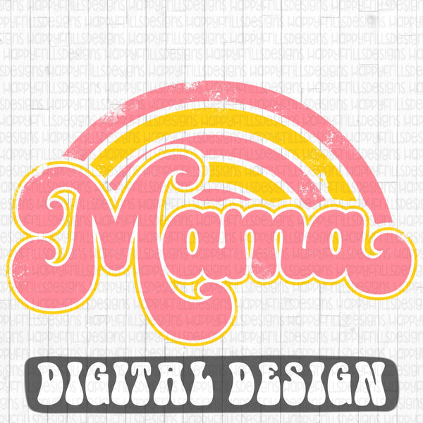 Mama Pink Lemonade retro style digital design