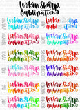 Hand lettered Watercolor Business Name Package (includes 13 individual files)