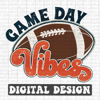 Game Day Vibes football retro style digital design