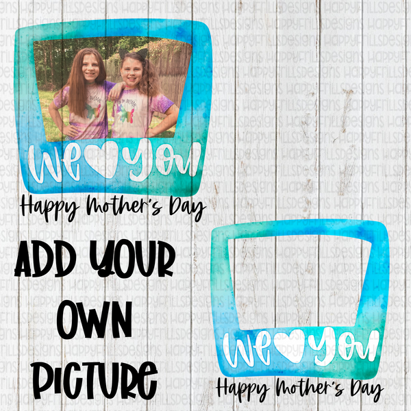 Blue watercolor Mother’s Day Frame