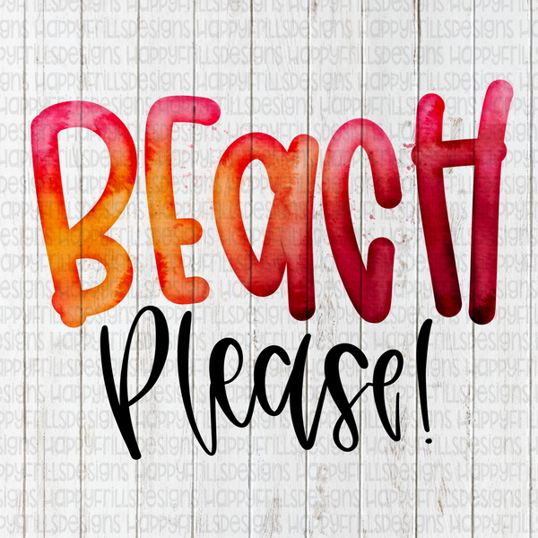 Watercolor Beach Please