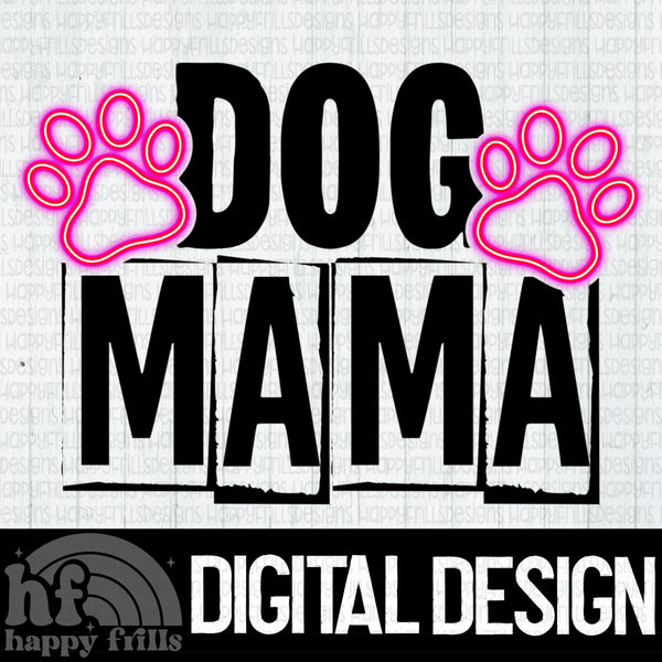Neon Dog Mama-pink