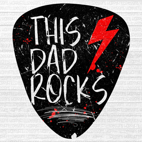 This Dad Rocks Guitar Pick Father’s Day