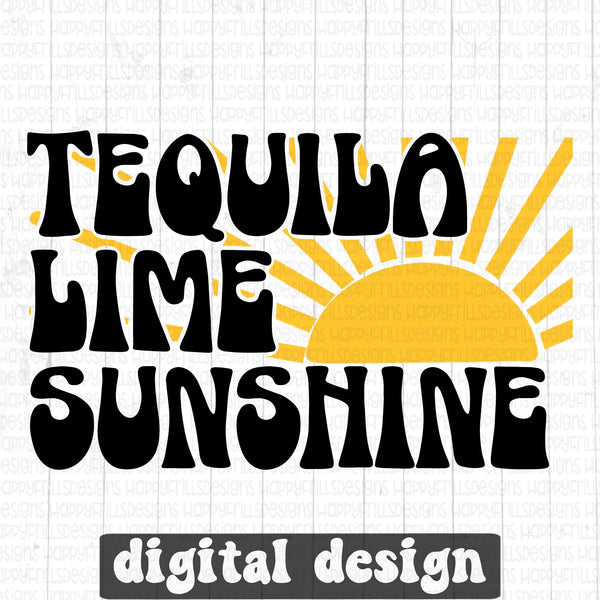 Tequila lime sunshine digital design