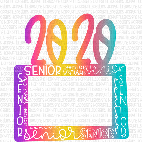 Senior 2020 typography frame