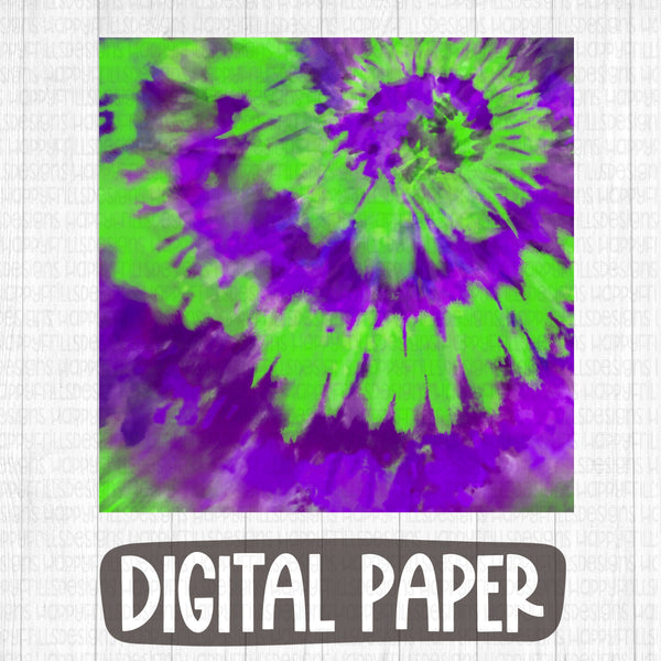Purple/Green Halloween tie dye digital paper