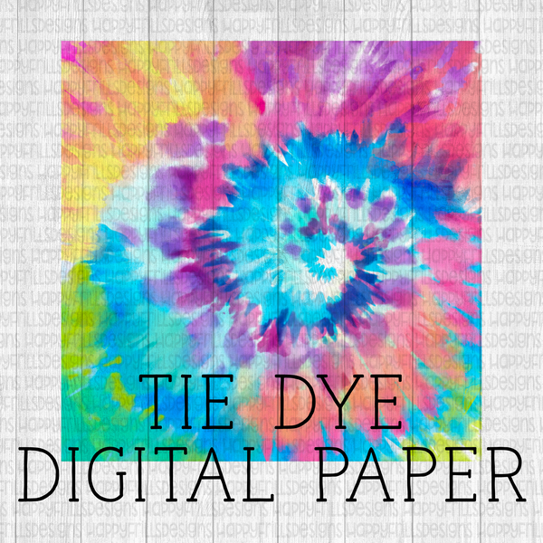 Multi color swirl Tie-dye Digital Paper