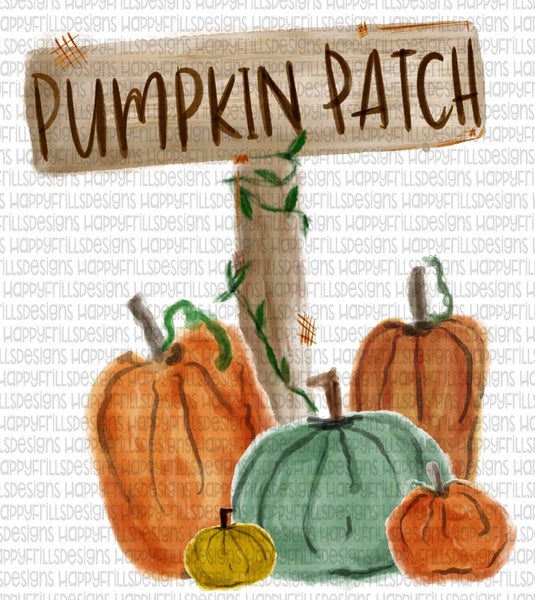Watercolor Pumpkin Patch