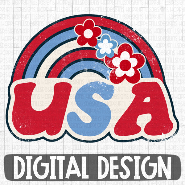 USA Retro digital design