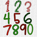 Doodle Christmas Alpha set (including numbers)