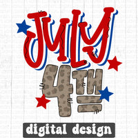 July 4th doodle digital design
