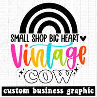 Small Shop Big Heart Custom Business Name graphic