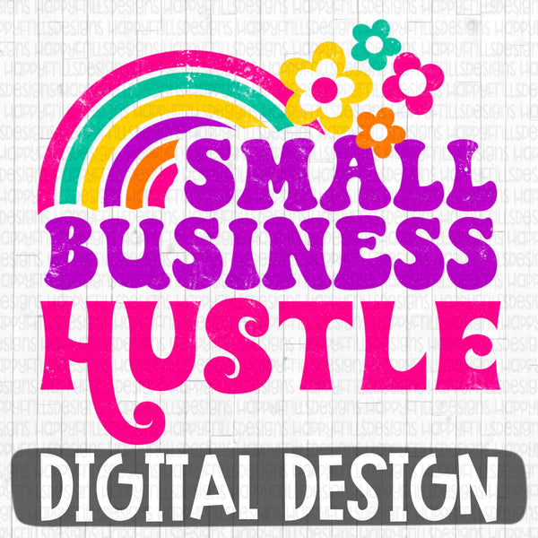Small Business Hustle retro digital design