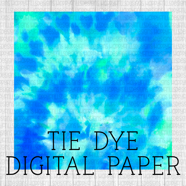 Ocean Tie-dye Digital Paper