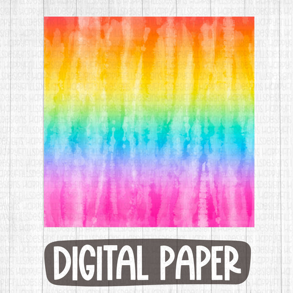 Rainbow summer tie dye digital paper