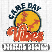 Game Day Vibes softball retro style digital design
