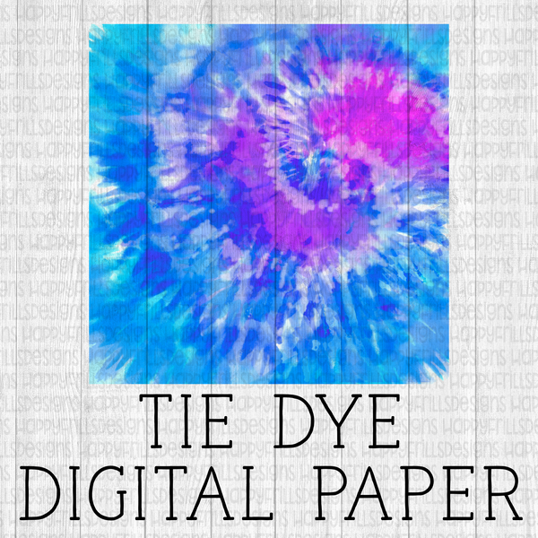 Blue and purple tie dye digital paper