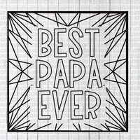 Best Papa Ever coloring page